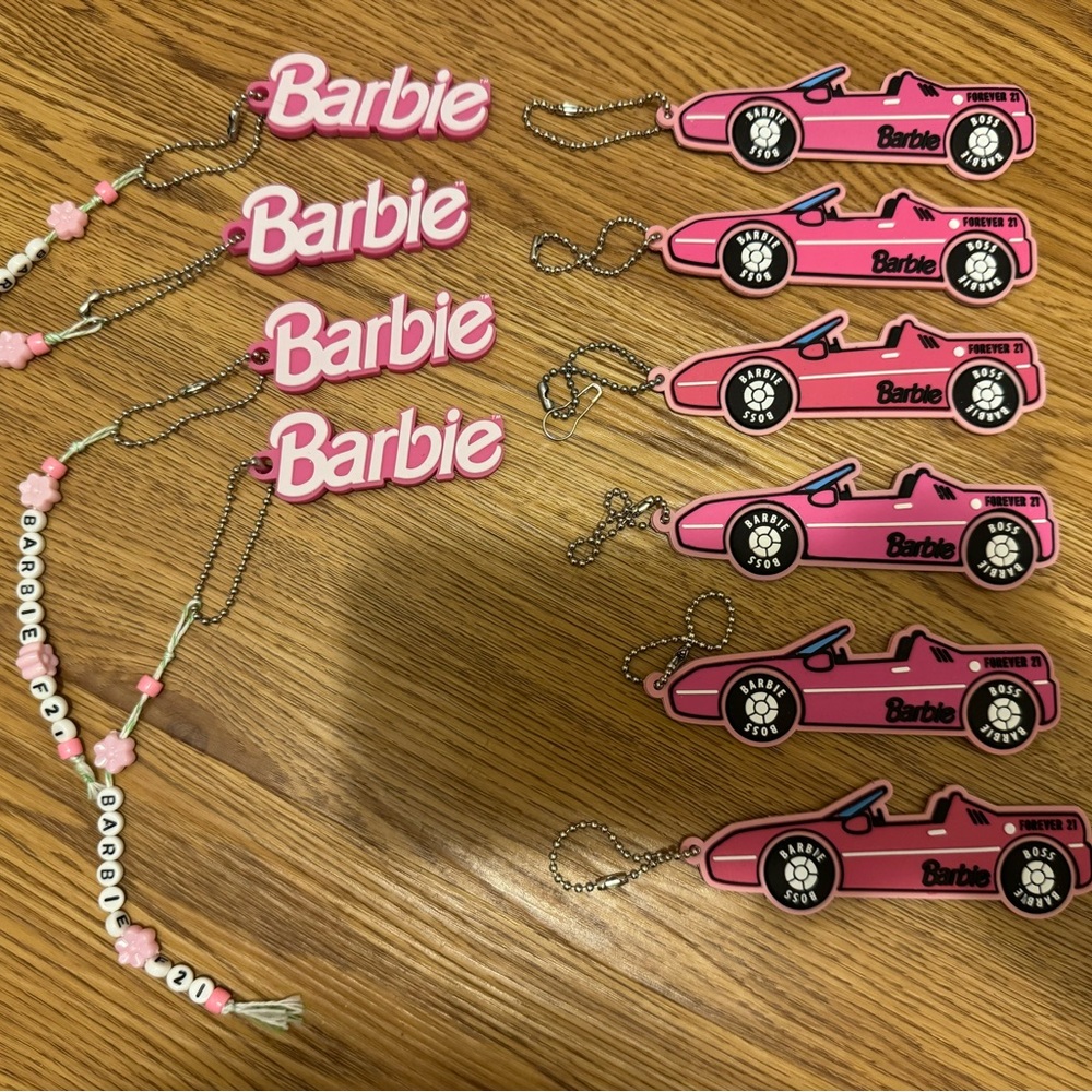 HUGE Barbie x Forever 21 Keychain Lot- Beaded and Cars! Brand new 10 pieces!